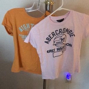 Abercrombie Large (Pink) and Medium (Gold) Tee’s